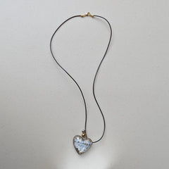 Porcelain Heart Statement Necklace