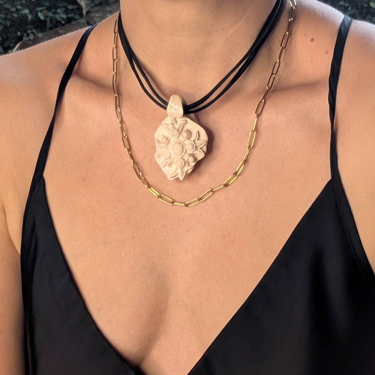 Roman Blck Leather and Steel