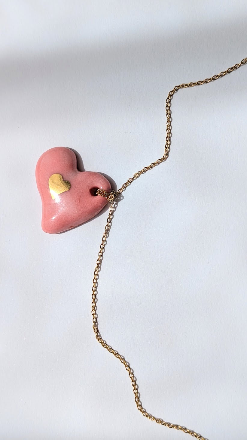 Pink Porcelain Heart