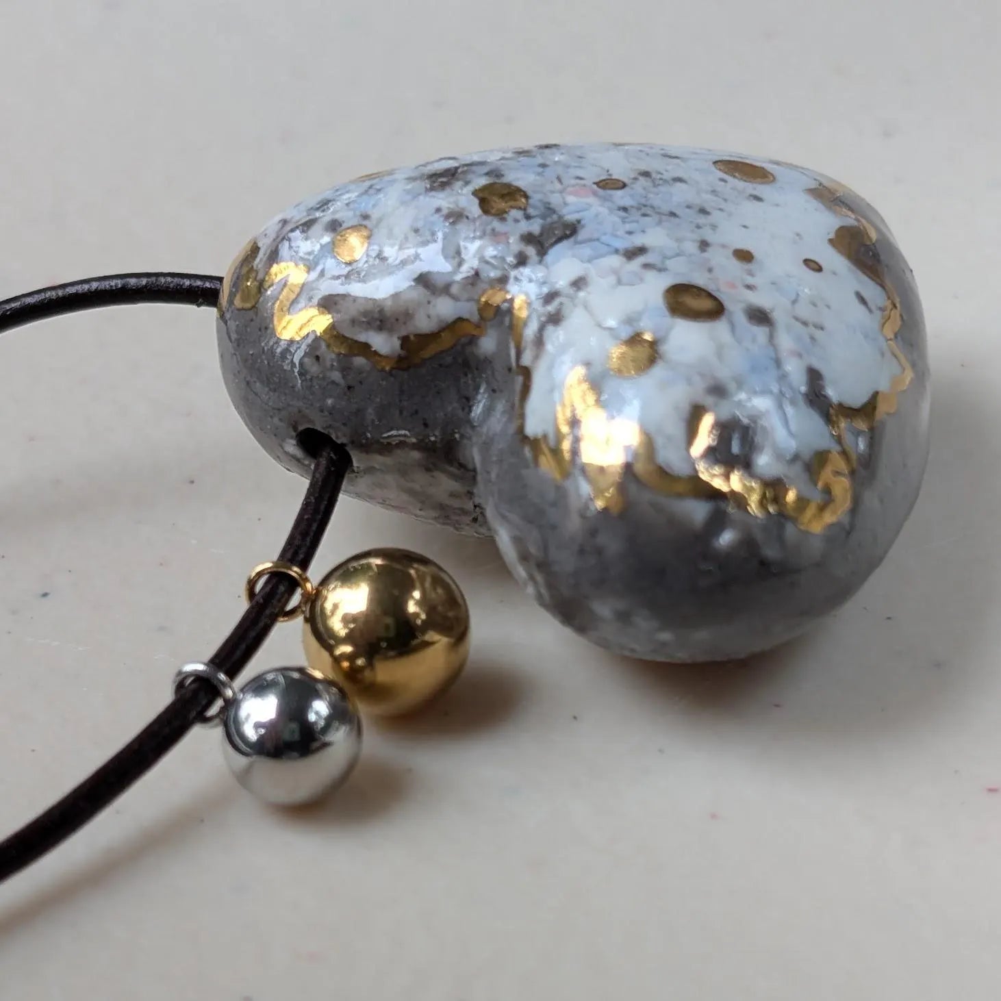 Porcelain Heart Statement Necklace