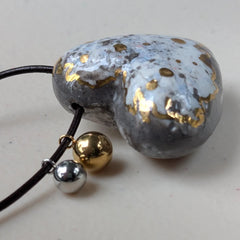 Porcelain Heart Statement Necklace