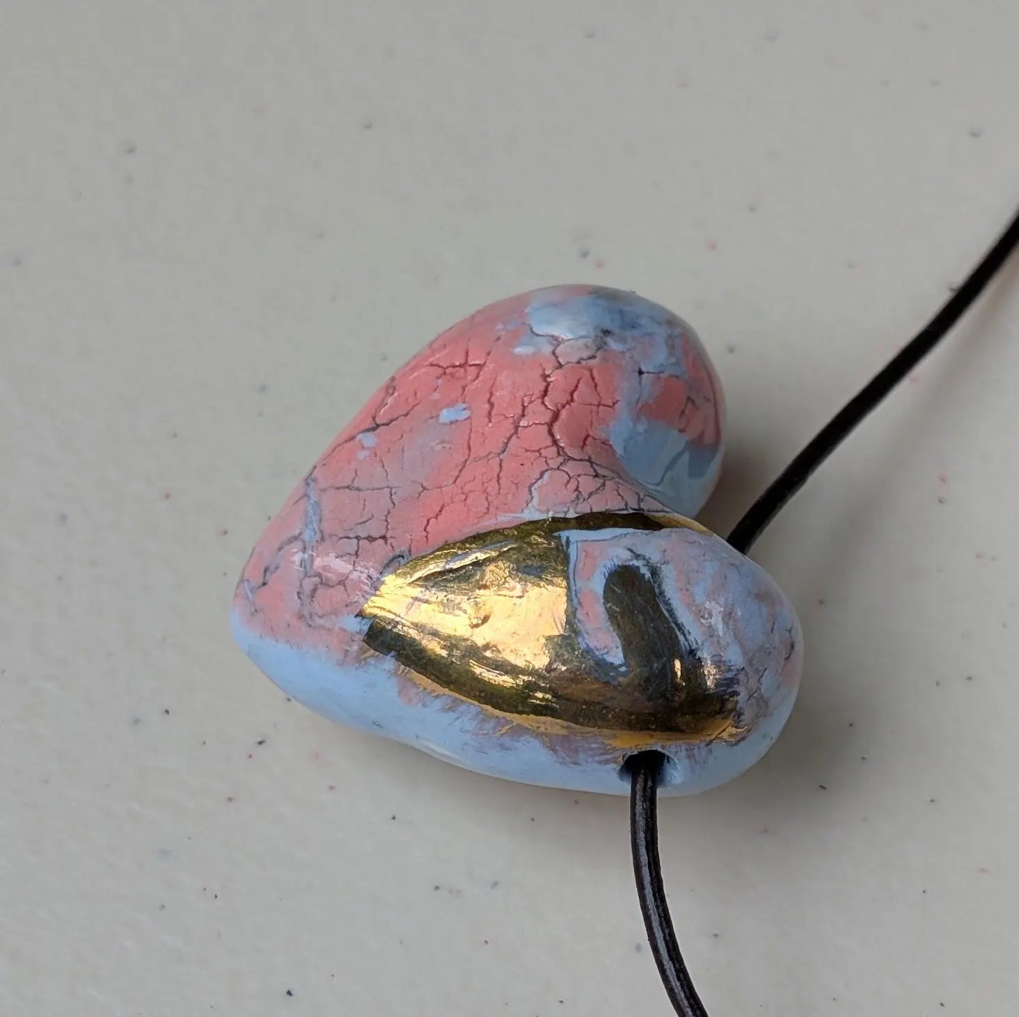 Porcelain Heart Statement Necklace. Modern stylish jewelry trend.