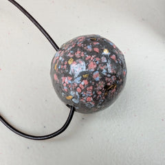 Porcelain Spheric Round Statement Charm Pendant for Stylish Trendy Women