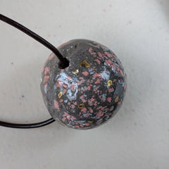 Porcelain Spheric Round Statement Charm Pendant for Stylish Trendy Women