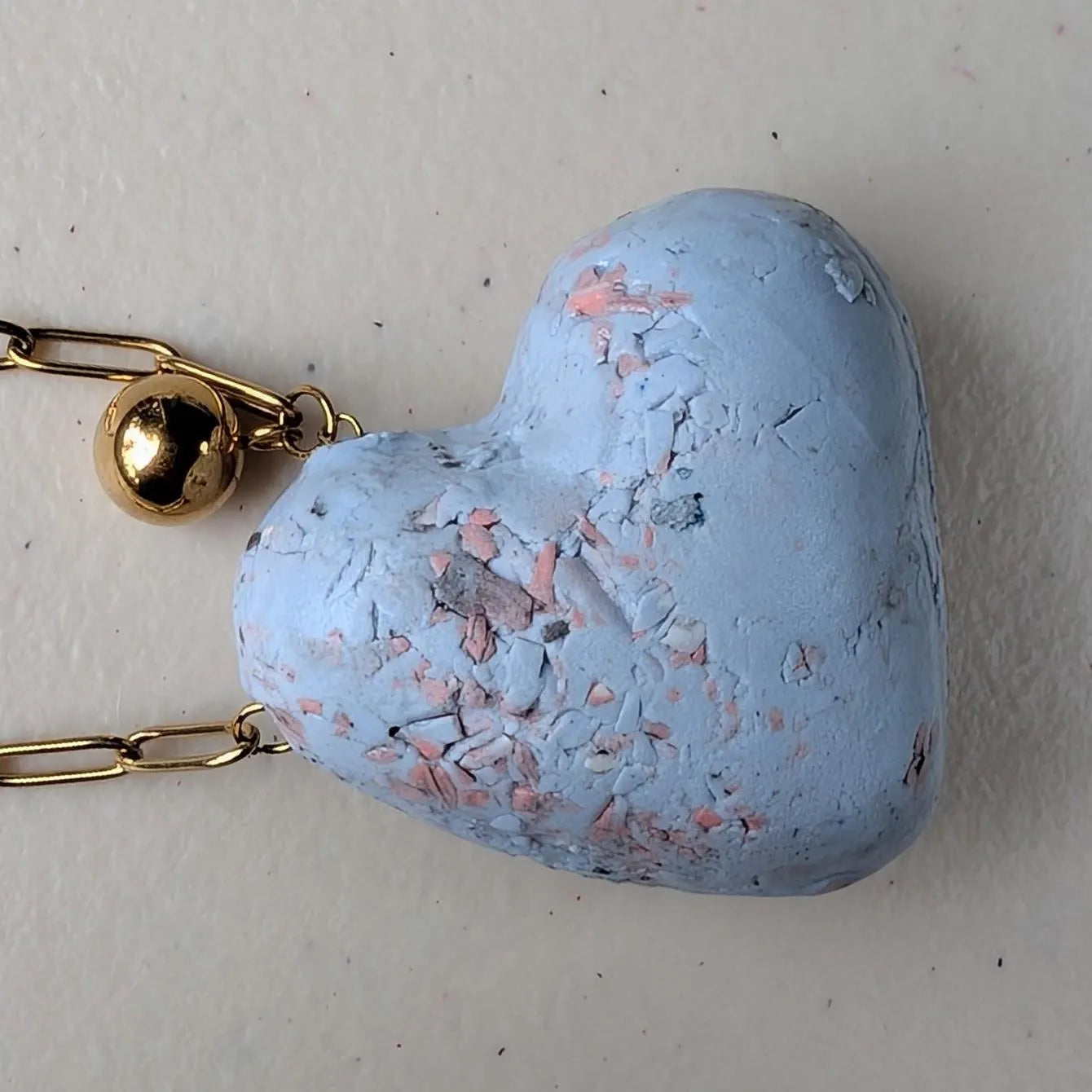 Giant Heart Charm Pendant Sophisticated Statement Necklace