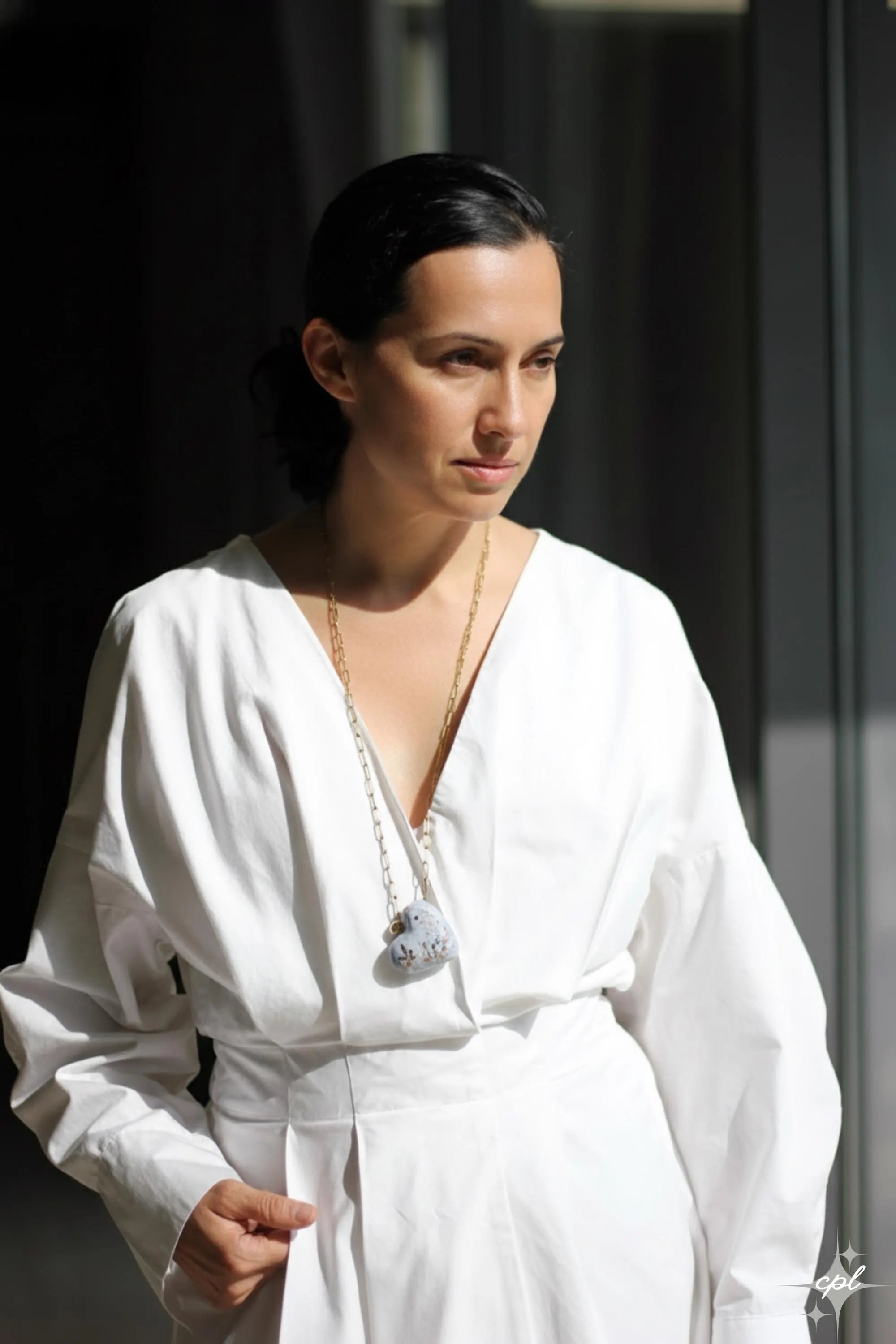 Giant Heart Charm Pendant Sophisticated Statement Necklace