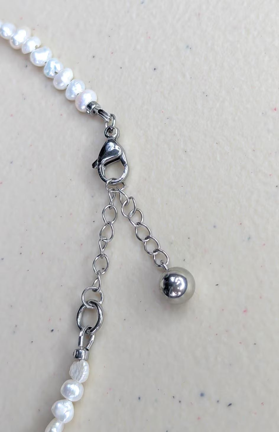 Perls and Blush Flower Necklace