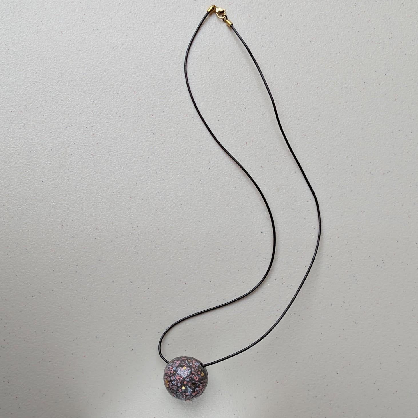 Porcelain Spheric Round Statement Charm Pendant for Stylish Trendy Women