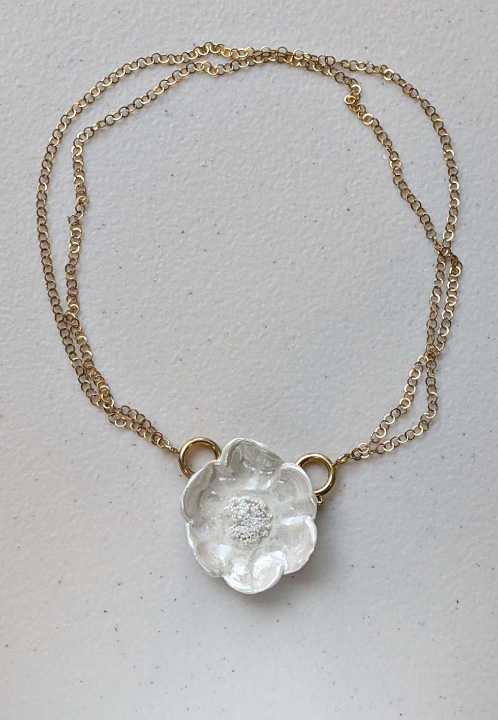 Gentle Statement Nature Inspired Flower Neclace