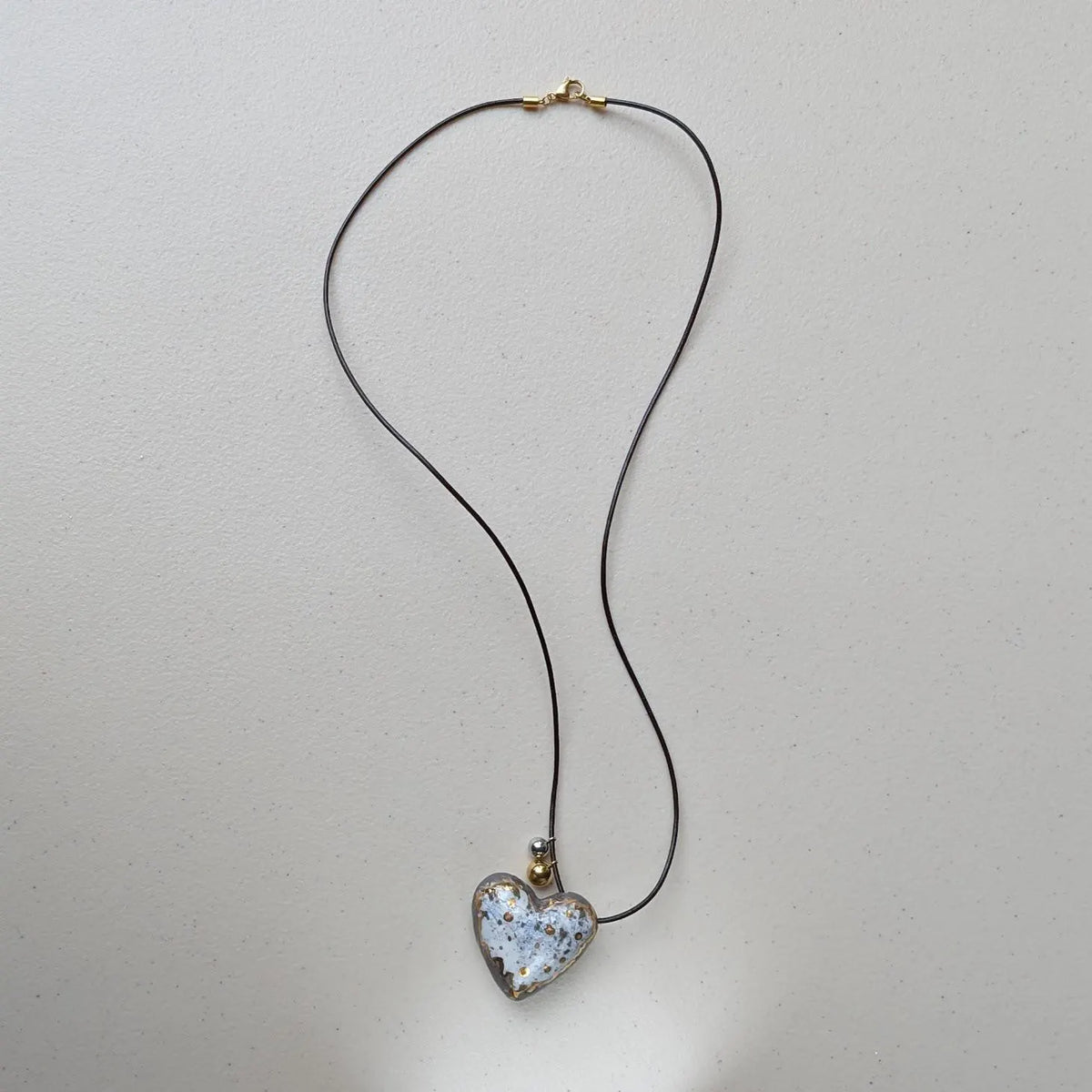 Porcelain Heart Statement Necklace