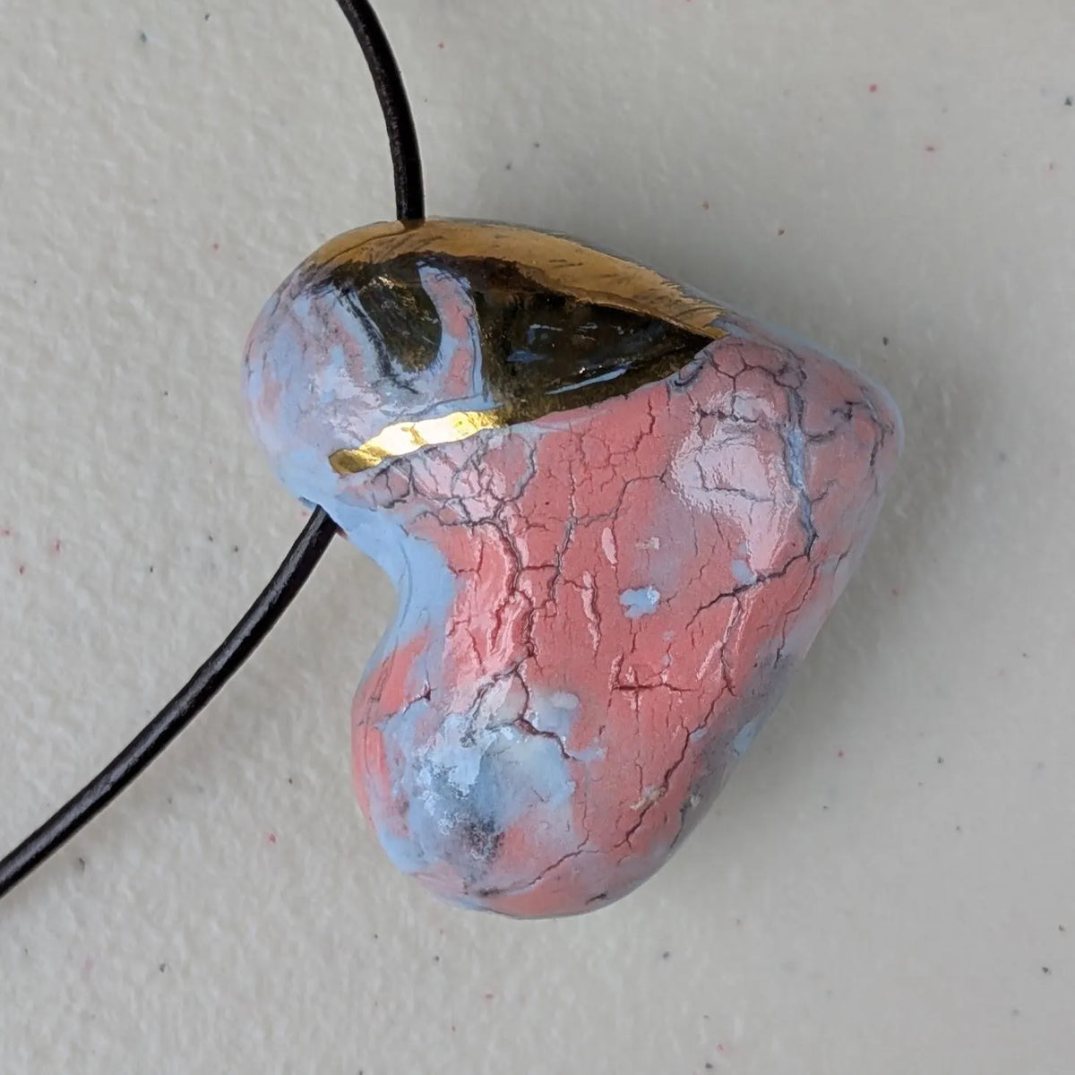 Porcelain Heart Statement Necklace. Modern stylish jewelry trend.