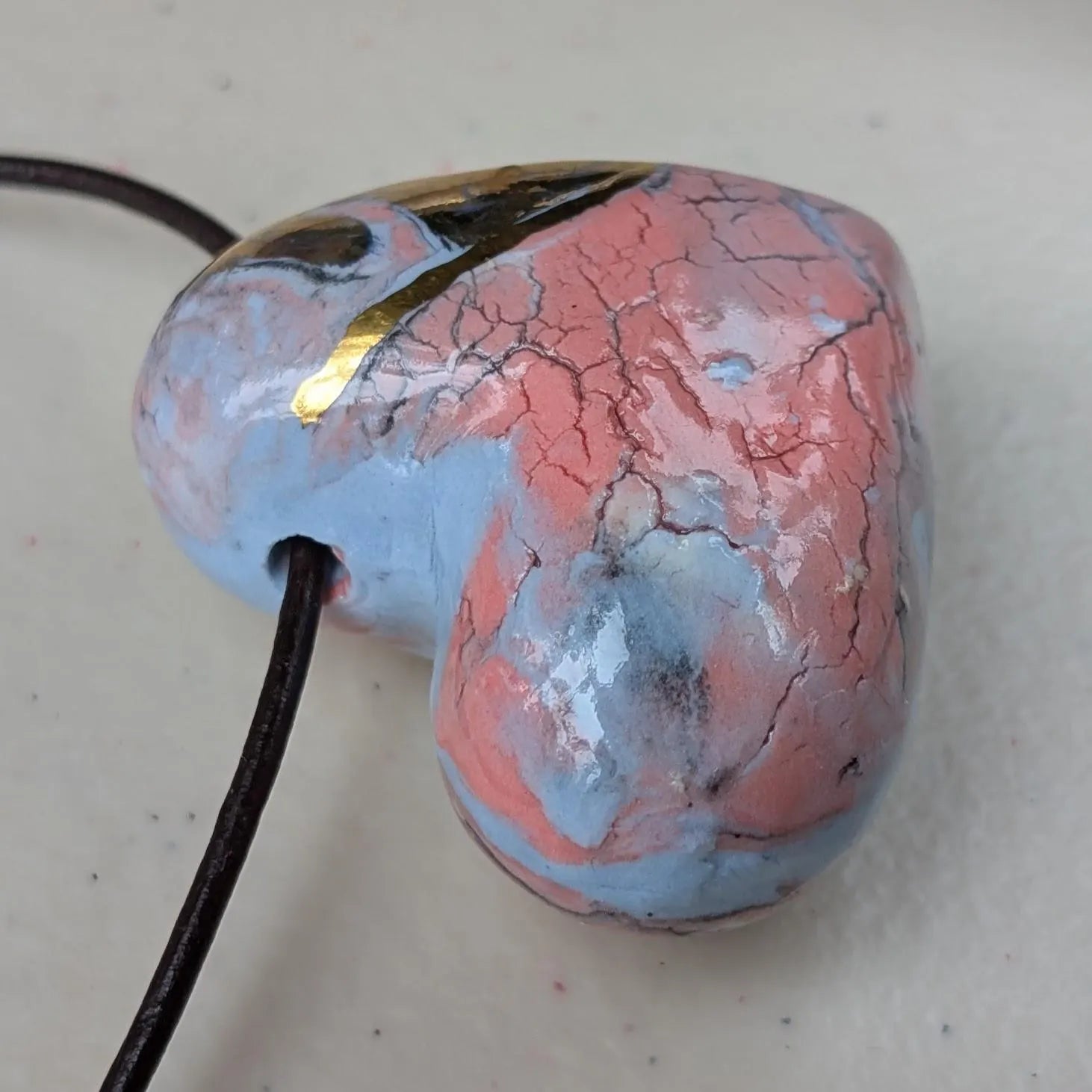 Porcelain Heart Statement Necklace. Modern stylish jewelry trend.