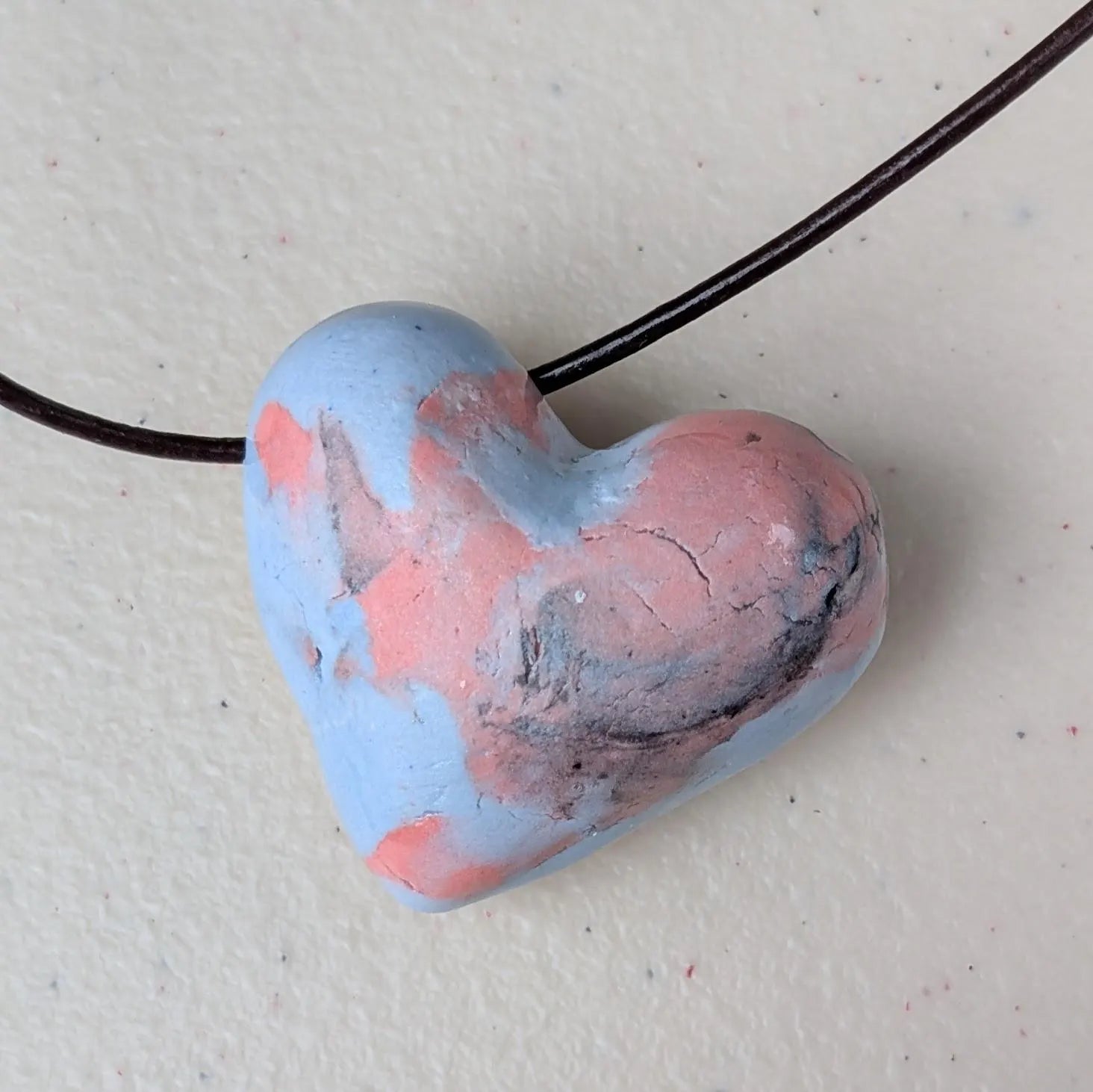 Porcelain Heart Statement Necklace. Modern stylish jewelry trend.