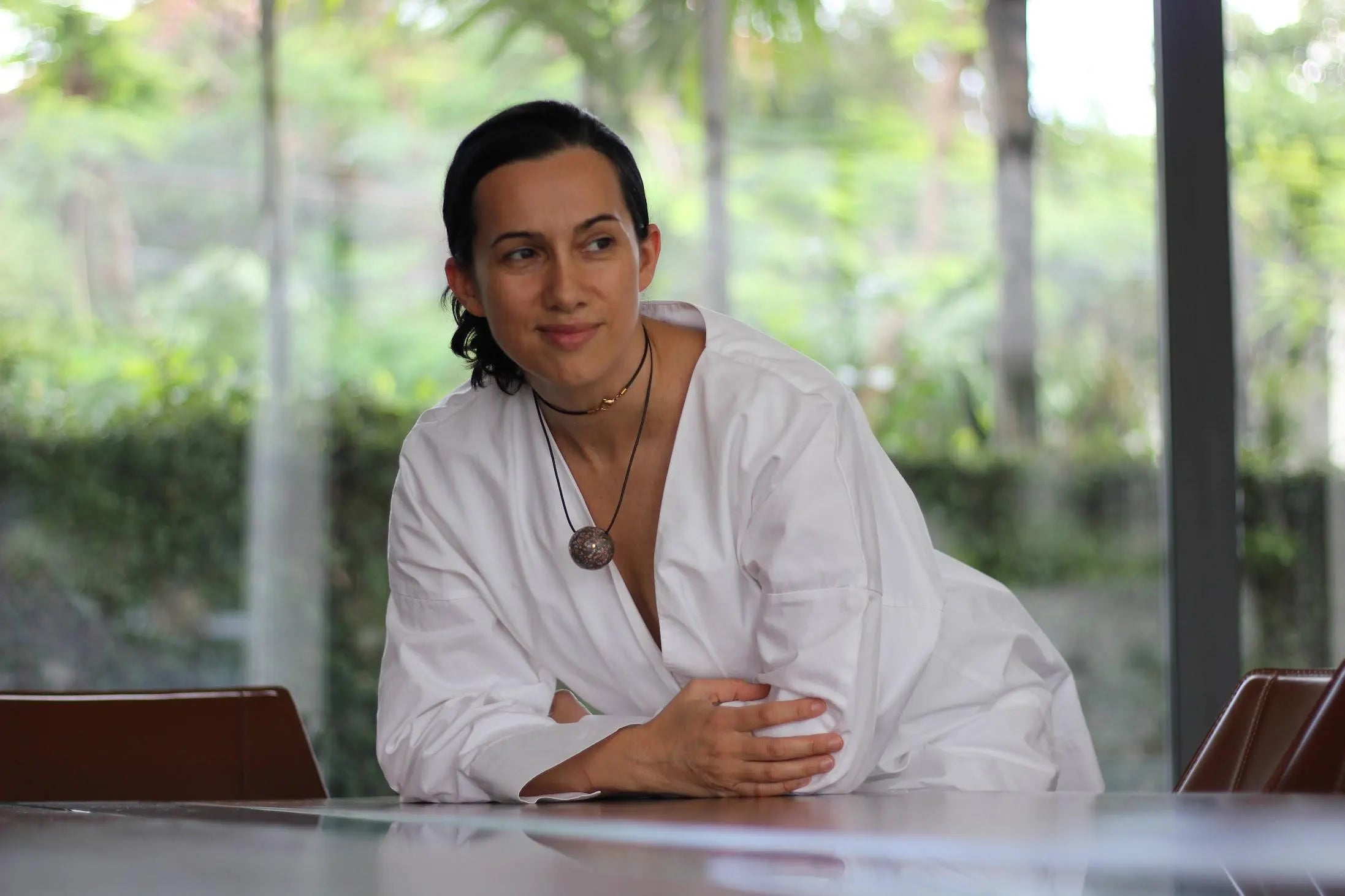 Porcelain Spheric Round Statement Charm Pendant for Stylish Trendy Women