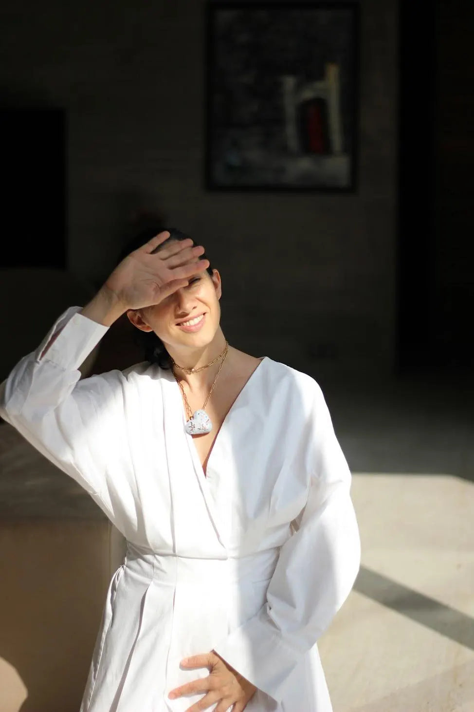 Giant Heart Charm Pendant Sophisticated Statement Necklace